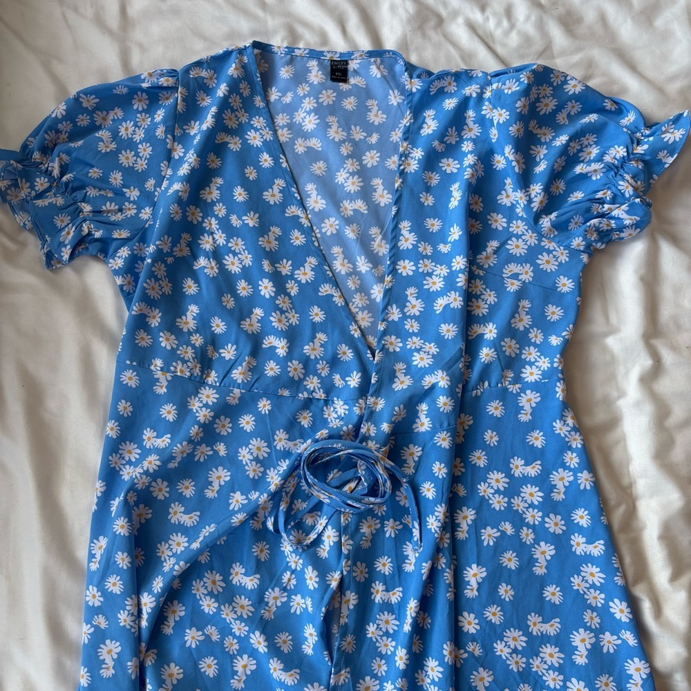 Emery Rose Blue Floral Maxi Dress